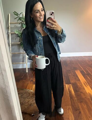 Women Cropped Lace Hem Pants Casual Drawstring Elastic High Waisted Trousers Summer Beach Flowy Pant with Pockets in Saudi Arabia