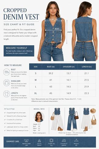 Womens Denim Vest Sleeveless V Neck Button Down Cropped Jean Waistcoat Casual Summer Layering Fashion Top in Saudi Arabia