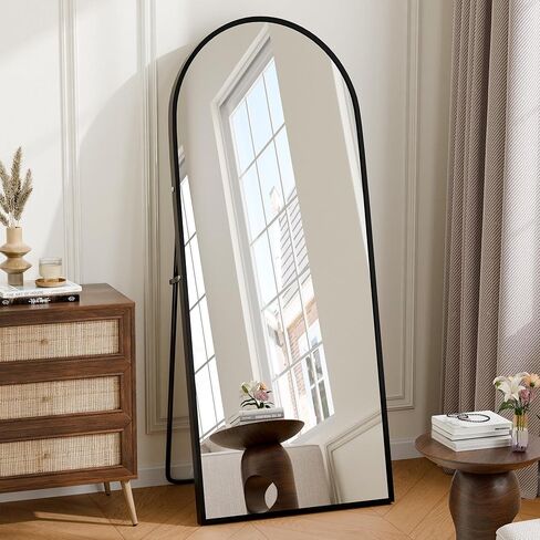 NicBex 58"×18" Full Length Mirror, Shatterproof Tempered Glass Floor Mirror, Alum Alloy Thin Frame Standing Mirror with Freestanding/Leaning/Wall Mount for Bedroom, Living Room & Entryway, Gold in Saudi Arabia