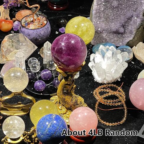 4lb Mystery Crystal Box, Randomly Selected with Polished Natural Crystal for Home Office Decoration, Birthday Gifts in Saudi Arabia