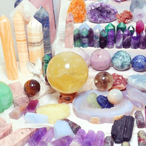 4lb Mystery Crystal Box, Randomly Selected with Polished Natural Crystal for Home Office Decoration, Birthday Gifts in Saudi Arabia