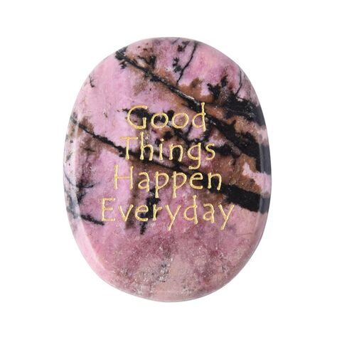Worry Stones for Anxiety Stress Relief,Thumb Stone,Decorative Stones for Garden Landscaping, Planters, Fish Tank,Indoor and Outdoor Decor,Rhodonite Crystal in Saudi Arabia