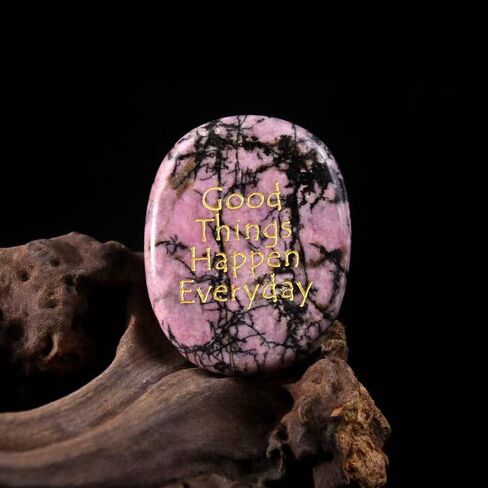 Worry Stones for Anxiety Stress Relief,Thumb Stone,Decorative Stones for Garden Landscaping, Planters, Fish Tank,Indoor and Outdoor Decor,Rhodonite Crystal in Saudi Arabia