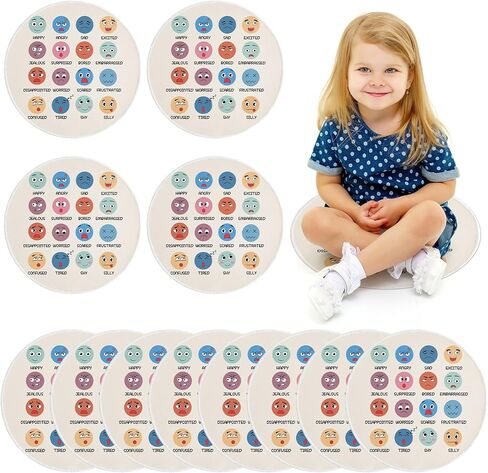 OBUSATT 12Pcs Carpet Circle Seats 15 Inch Positive Affirmations Round Classroom Rug Non Slip Floor Cushions Mat for Back to School Nursery Learning Calming Corner Playing Areas Decor(Boho Rainbow) in Kuwait