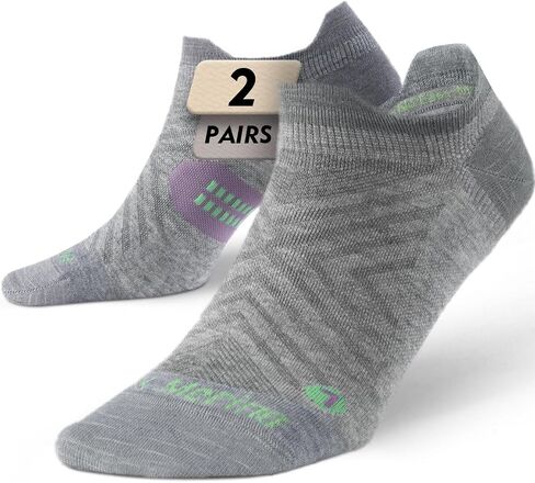Juclise Women's Thin Merino Wool Running Socks, No Show Moisture Wicking Lightweight Hiking Socks, Anti Blister in Saudi Arabia