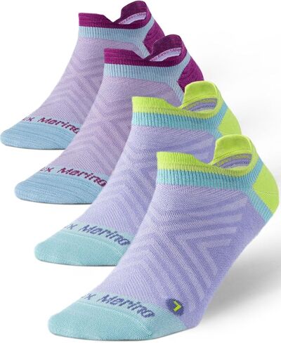 Juclise Women's Thin Merino Wool Running Socks, No Show Moisture Wicking Lightweight Hiking Socks, Anti Blister in Saudi Arabia