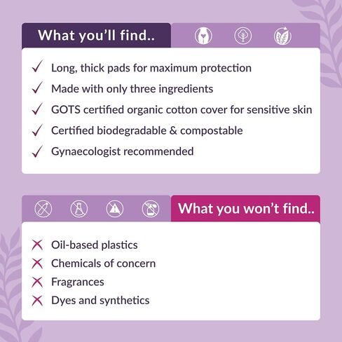 Natracare Maxi Pads Super مع غطاء من القطن العضوي، 12 قطعة (عبوة من 6 قطع) in Kuwait
