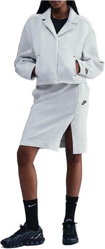 Nike Sportswear Tech Fleece Women's Skirt (Light Grey/Heather/Black) in Kuwait