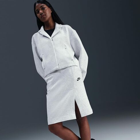Nike Sportswear Tech Fleece Women's Skirt (Light Grey/Heather/Black) in Kuwait