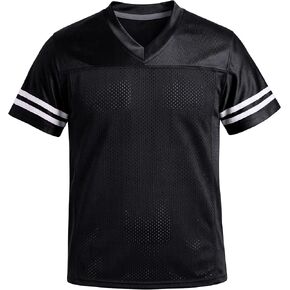 Youth Striped Football Jersey – Boys Mesh Athletic Practice Shirt – Kids Rugby Jersey S-XL in Saudi Arabia