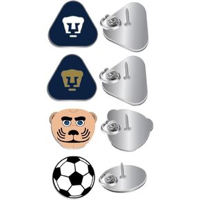 Simran International Inc. Pumas Unam 4 pc Logo Pin set, 18 x 18 mm in Saudi Arabia