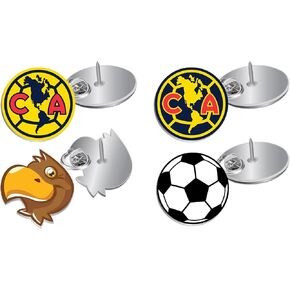Simran International Inc. Club America 4 pc Logo Pin set, 18 x 18 mm in Saudi Arabia