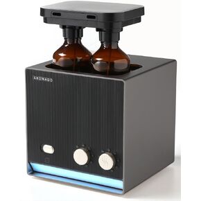 Aromadd Smart Waterless Essential Oil Diffuser with Dual Nozzle, Cold Air Tech Scent Air Machine with 8 Timer Settings, 9 Mist Levels, Hotel Collection Diffuser for Home & Office (Black Titanium) in Saudi Arabia