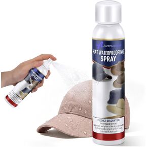 Hat Protector Spray, 6.76Oz Water Repellent for Hats, Water Based Hat Spray with Rain & Stain Protection, Low Odor Waterproof Formula for Wool, Cotton, Polyester, Canvas, Suede & Leather in Saudi Arabia