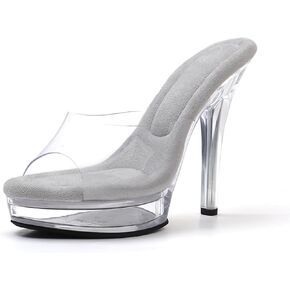 WUXIN H&P Women's Clear Platform Heels, Dress Shoes Transparent Strap Sexy Stiletto Heels Open Toe Pole Dance Exotic Sandal Pump Mules in Saudi Arabia