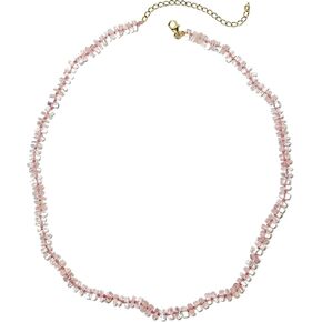 Handmade Gemstone Knotted Necklace – Carnelian Citrine Amethyst Rose Quartz Chakra Stones Watermelon Tourmaline Moonstone – Adjustable 18K Gold Silver Jewelry in Kuwait