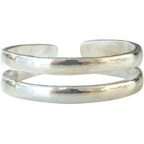 For Women's Gift Solid Metal Adjustable Dainty Double Band Toe Ring 925 Sterling Silver in Kuwait