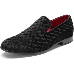 Bruno Marc Men's Dress Loafers Velvet Tuxedo Slip-on Shoes Wedding Party Red Bottom for Male in Kuwait