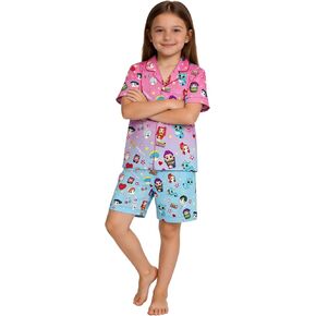 2pcs Girls Shorts Set Silk Fabric Short Sleeve Tee Shirt Short Sleeve Top Shorts Music Outfit 4-12Y in Saudi Arabia
