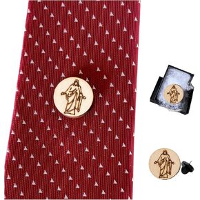 Jesus Christ Tie Tack Pin for Men Boys | Christian Baptism Gift Religious Suit Accessory | Christus Lapel Pin for Church Missionary Easter Gift Fathers Son in Kuwait
