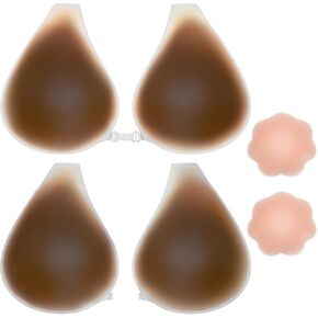 Sticky Bras for Women 2 Pairs Adhesive Bra Lift Invisible Silicone Backless Strapless Bra with 2PCS Nipple Covers in Saudi Arabia