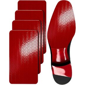 Black Wave Texture Anti-Slip Shoe Grips | Maximum Traction Sole Protectors for Heels, Sneakers & All Shoes | Slip-Resistant Sole Guard | Repair Pads for Damaged Soles (4Pcs Black, 6x4") in Saudi Arabia