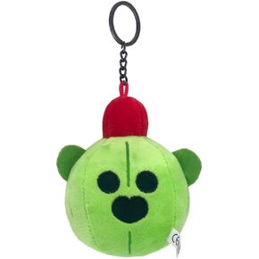 Spike Plush Keychain, Soft Stuffed Cactus Character Pendant, Cute Backpack Bag Charm, Collectible Gift for Game Fans, 4 Inch in Saudi Arabia