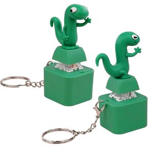 2PCS Lizard Fidget Keychain Clicker Toys, Lizard Button Keychain with Click Sound & Colorful Light, Portable Keyboard Clicker Toy, Mini Sensory Keychain for Desk, Travel and Everyday Fun in Saudi Arabia