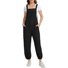 Overalls for Women 2026 Casual Sleeveless Bib Pants Adjustable Straps Jumpsuits Loose Fit Rompers with Pockets in Saudi Arabia