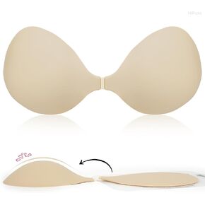 Hipass Adhesive Sticky Bra, Push Up Invisible Bras for Backless Strapless Dress，Reusable Wireless Breast Lift Bras for Women in Saudi Arabia