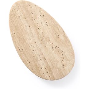 Natural Travertine Tray, Modern Decorative Stone Tray for Coffee Table, Jewelry Display Organizer for Rings Necklace, Candle Holder Catchall for Living Room Bathroom Vanity Decor (S) in Kuwait