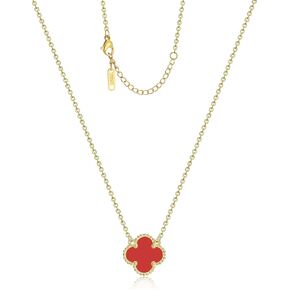 AIPPK Clover Pendant Necklace for Women 18K Gold Plated Four Leaf Clover Necklaces Lucky Simple Jewelry Gifts for Women in Saudi Arabia
