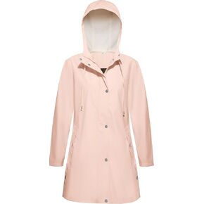 Mixxmix Rain Jacket Womens Waterproof with Hood, Long Rain Coat Windproof Windbreaker Outdoor Rain Trench Coat S-XXL in Saudi Arabia