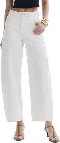 Barrel Jeans for Women Baggy High Waisted Wide Leg Jeans Strechy Y2K Comfort Ankle Denim Pants in Saudi Arabia
