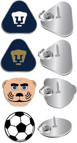 Simran International Inc. Pumas Unam 4 pc Logo Pin set, 18 x 18 mm in Saudi Arabia