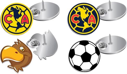 Simran International Inc. Club America 4 pc Logo Pin set, 18 x 18 mm in Saudi Arabia