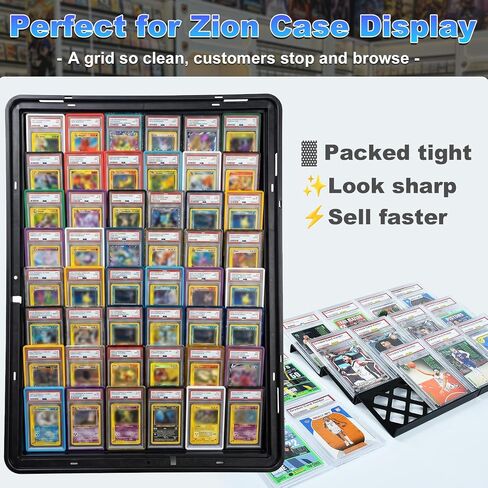 30 Modular Trade Card Risers | Black Acrylic - Perfect for Trade Shows, Display Cases, and Card Vendors - Display Stand for Sports Cards & Trading Card Games in Saudi Arabia