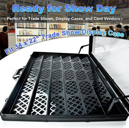 30 Modular Trade Card Risers | Black Acrylic - Perfect for Trade Shows, Display Cases, and Card Vendors - Display Stand for Sports Cards & Trading Card Games in Saudi Arabia