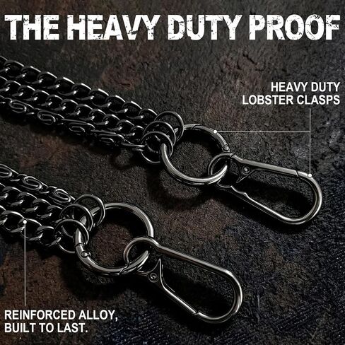 Multi-Layer Triple Layered Wallet Chain, Gothic Punk Hip Hop Pant Chain for Men Women Streetwear in Saudi Arabia