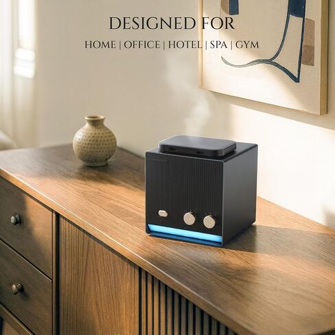 Aromadd Smart Waterless Essential Oil Diffuser with Dual Nozzle, Cold Air Tech Scent Air Machine with 8 Timer Settings, 9 Mist Levels, Hotel Collection Diffuser for Home & Office (Black Titanium) in Saudi Arabia