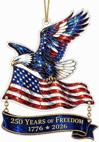 250 Anniversary USA Merchandise Ornament, Wooden 3 Layers Bell Patriotic Ornaments, 4th of July Decorations, USA 250th Anniversary Merchandise, 250th America Birthday Gifts, 4th of July Gifts in Kuwait