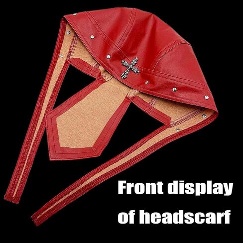 Punk Motorcycle Skull Cross Cap Biker Cap for Women/Men Adjustable,Stylish Biker Doo Rag Headwrap for Riding & Outdoor Activities Red in Saudi Arabia