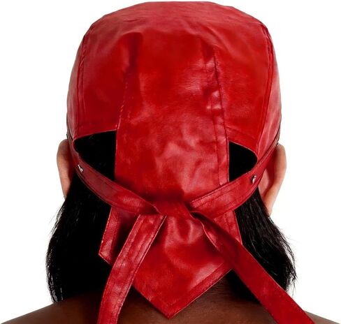 Punk Motorcycle Skull Cross Cap Biker Cap for Women/Men Adjustable,Stylish Biker Doo Rag Headwrap for Riding & Outdoor Activities Red in Saudi Arabia