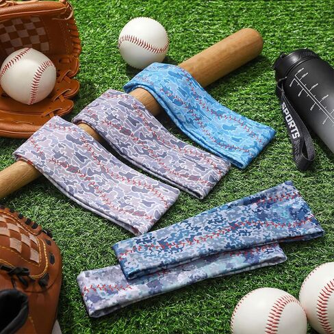 Cuffbow 6 Pcs Baseball Camo Headbands for Women Men, Wide Elastic Sweatband Non-Slip Sports Headband Softball Game Day Hair Accessories Baseball Mom Team Gifts Workout Yoga Running Bandana in Kuwait