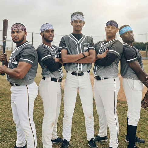 Cuffbow 6 Pcs Baseball Camo Headbands for Women Men, Wide Elastic Sweatband Non-Slip Sports Headband Softball Game Day Hair Accessories Baseball Mom Team Gifts Workout Yoga Running Bandana in Kuwait