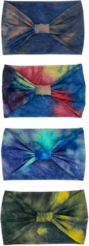 Wide Headbands for Women 4 Pack Knotted Headband for Womens Head Wraps Stretchy Hair Accessories in Kuwait