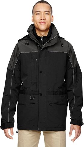 North End Men's 3-In-1 Two-Tone Zip-Off Hood Parka, BLACK 703, XX-Large in Saudi Arabia