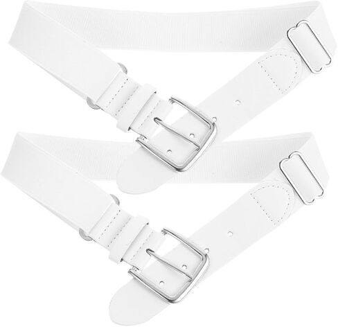 2pcs Men’s Baseball Belt Youth Softball Elastic Pu Leather Belt Adjustable Outdoor Sports for Baseball Pants in Kuwait