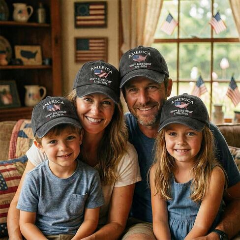 BINTEHGS Embroidered 250 Anniversary USA Hat 1776-2026 250th Anniversary Cap American Flag Adjustable 4th of July hat in Saudi Arabia