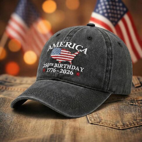 BINTEHGS Embroidered 250 Anniversary USA Hat 1776-2026 250th Anniversary Cap American Flag Adjustable 4th of July hat in Saudi Arabia
